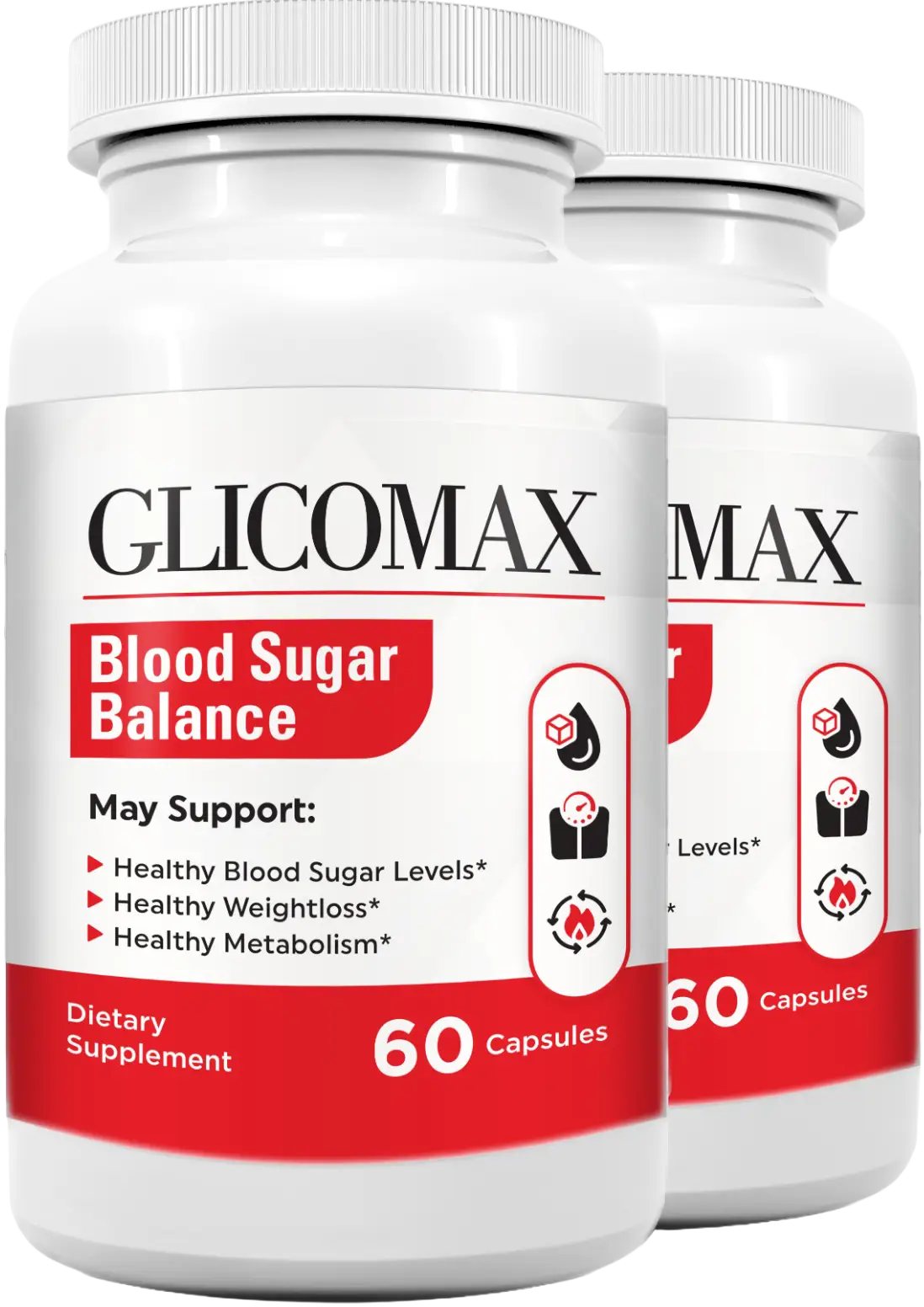 GlicoMax blood sugar balance capsule bottles